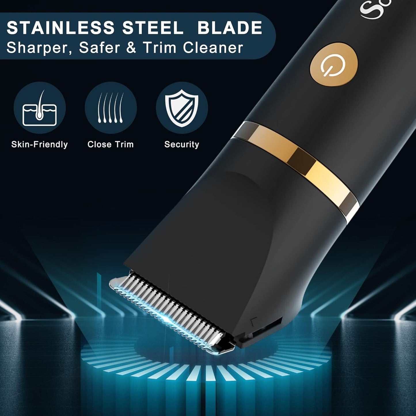 Electric Groin Hair Trimmer Cordless Ball Trimmer for Men Body Shaver Nose Hair