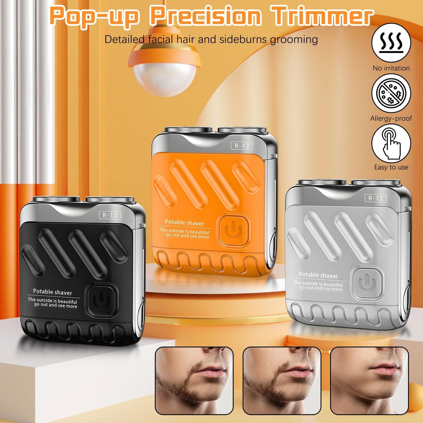 【2025 Best Gifts for】Men's Favorite Mini Electrict Shaver,Luggage Electric Shaver, 2025 New Beard Shaver Mini and Portable Suitcase Design
