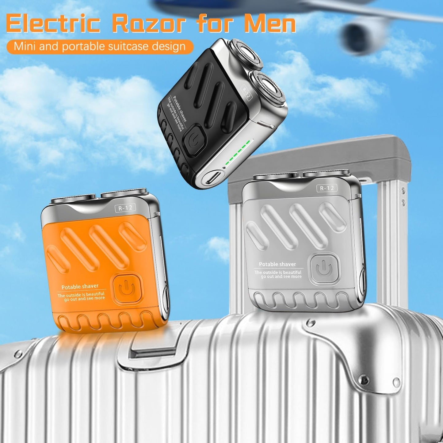 【2025 Best Gifts for】Men's Favorite Mini Electrict Shaver,Luggage Electric Shaver, 2025 New Beard Shaver Mini and Portable Suitcase Design