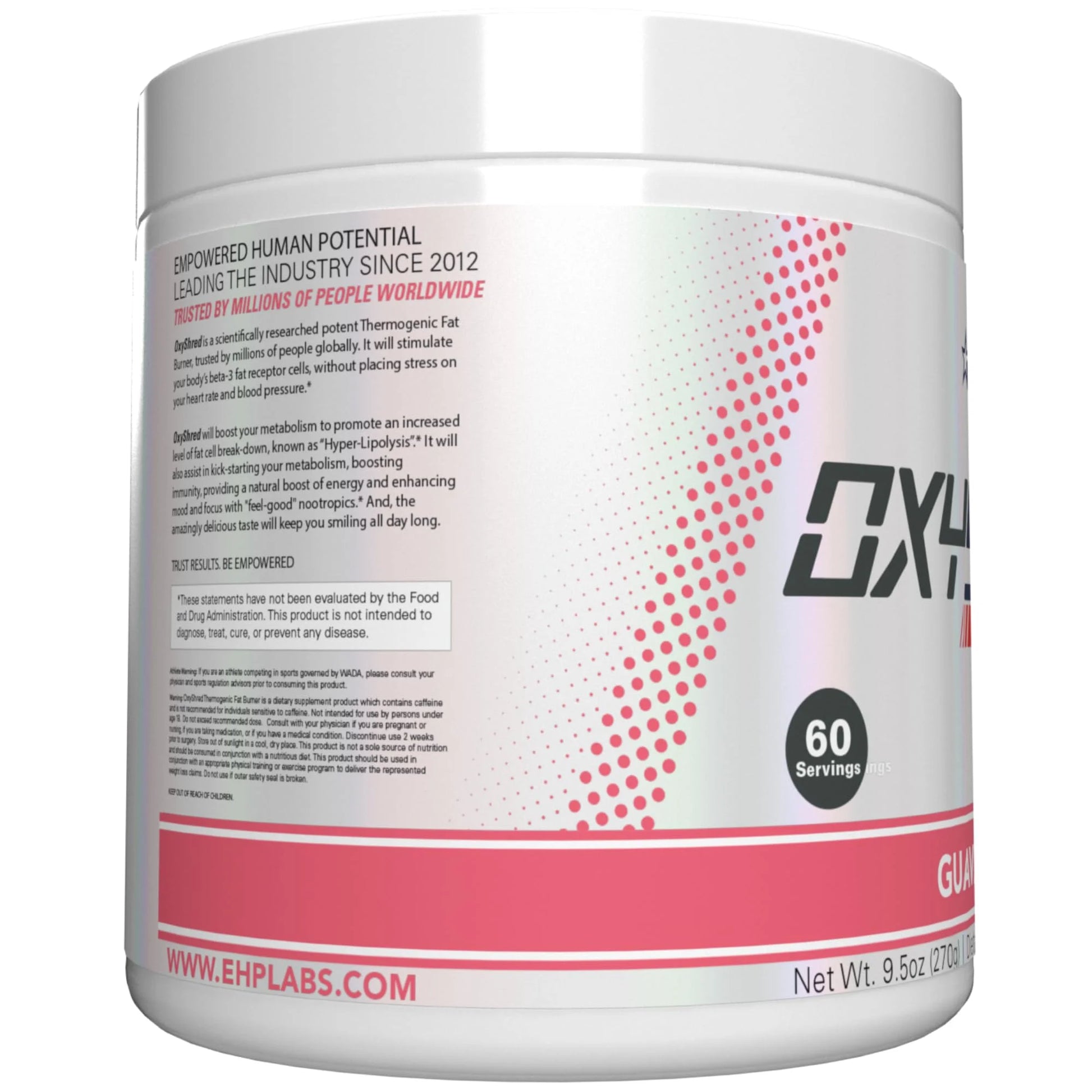 Oxyshred Pre Workout Powder & Shredding Supplement - Preworkout Powder with L Glutamine & Acetyl L Carnitine, Energy Boost Drink - Guava Paradise, 60 Servings