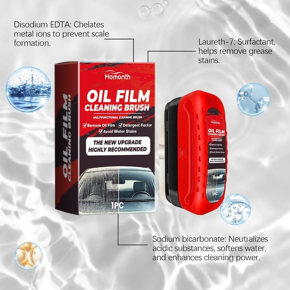 Car Oil Film Cleaning Glass,Oil Film Cleaning Brush for Car Windows,Car Windshield Cleaner,Automotive Glass Cleaning Board,Car Oil Film Cleaning Brush,Glass Oil Film Remover