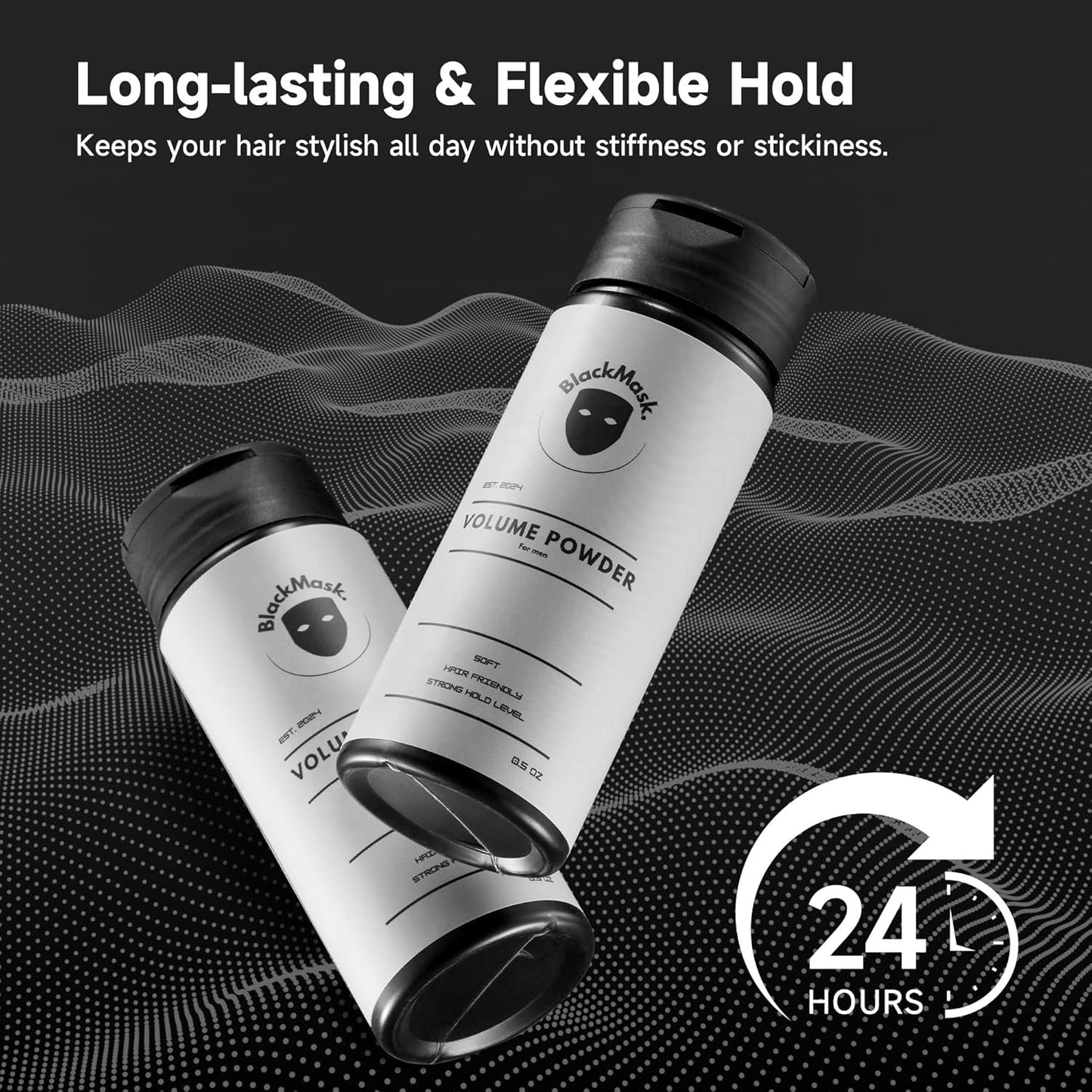 Texture Powder for Men, Easy to Apply - Instantly Adds Texture & Volume, All-Natural Ingredients, Strong Hold, Hair Powder for Men