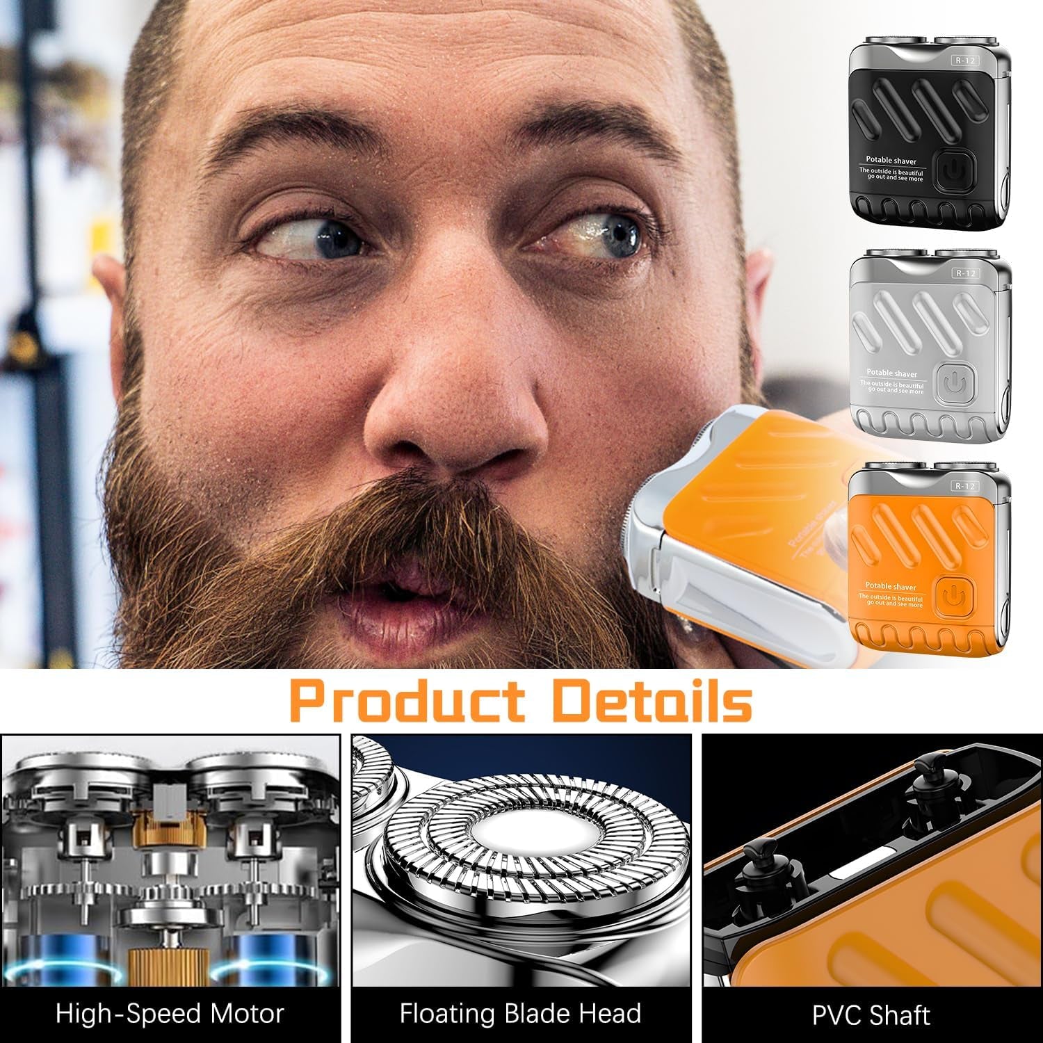 【2025 Best Gifts for】Men's Favorite Mini Electrict Shaver,Luggage Electric Shaver, 2025 New Beard Shaver Mini and Portable Suitcase Design