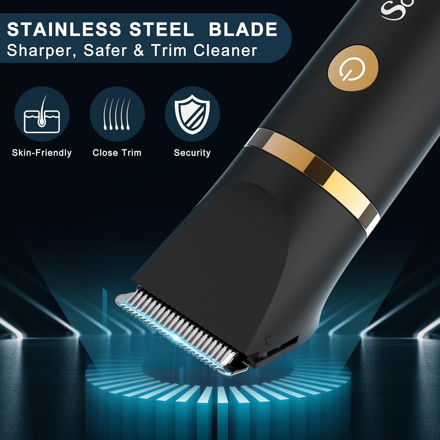 Electric Groin Hair Trimmer Cordless Ball Trimmer for Men Body Shaver Nose Hair
