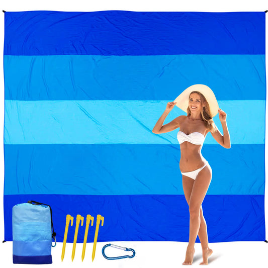 Extra-Large Waterproof Beach Blanket for 4-7 Adults,-,Lightweight,,Sandproof Picnic Mat for Beach,,Travel,Camping,Hiking