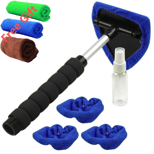 Car Windshield Cleaner with Extendable Handle, Blue