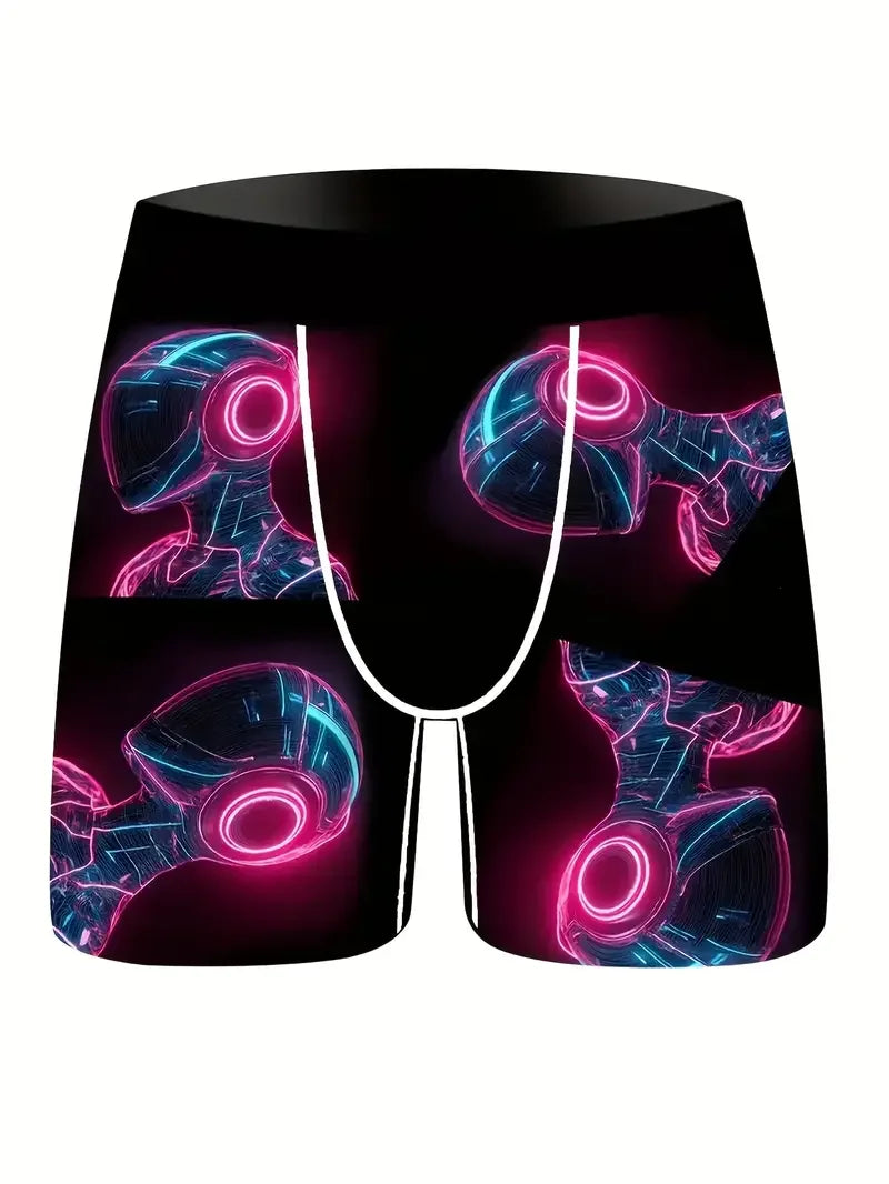 Random 3Pcs Fashion Print Men Boxer Underwear Boxershorts Print Man Underpants Panties Innerwear Mens Trunks Male Boxers Briefs
