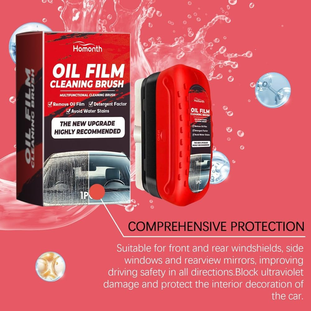 Car Oil Film Cleaning Glass,Oil Film Cleaning Brush for Car Windows,Car Windshield Cleaner,Automotive Glass Cleaning Board,Car Oil Film Cleaning Brush,Glass Oil Film Remover