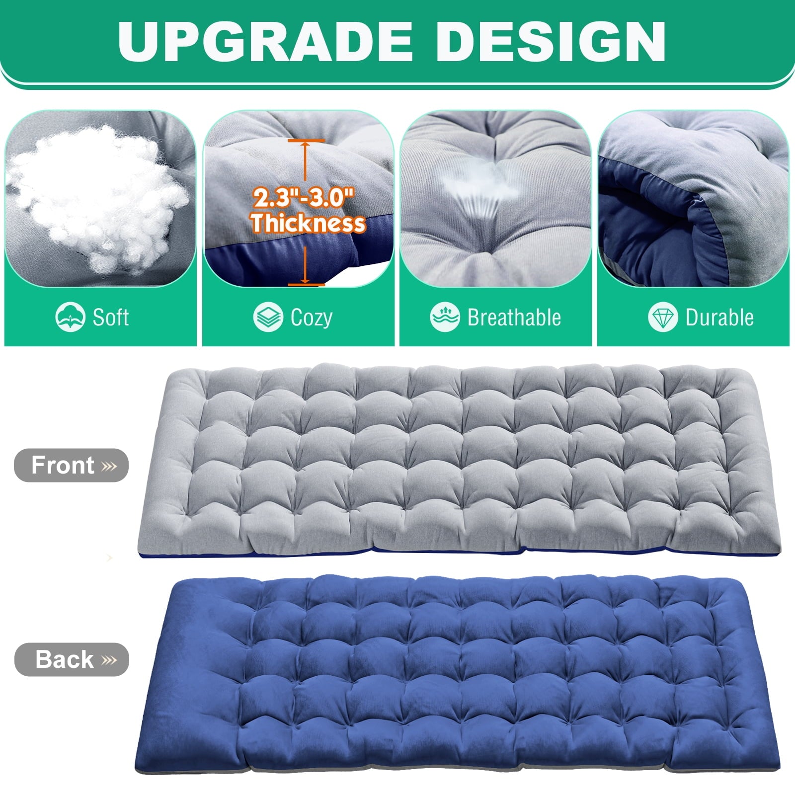 XXL Oversized 78" Portable Heavy Duty Camping Cot for Adults, Rollaway Guest Bed Sleeping Cot with Mattress, Outdoor Folding Bed with Carry Bag