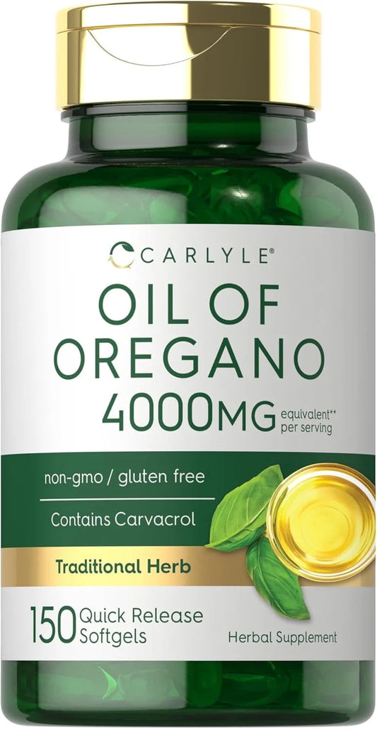 Oregano Oil Capsules | 4000 Mg | 150 Softgels for Men and Women