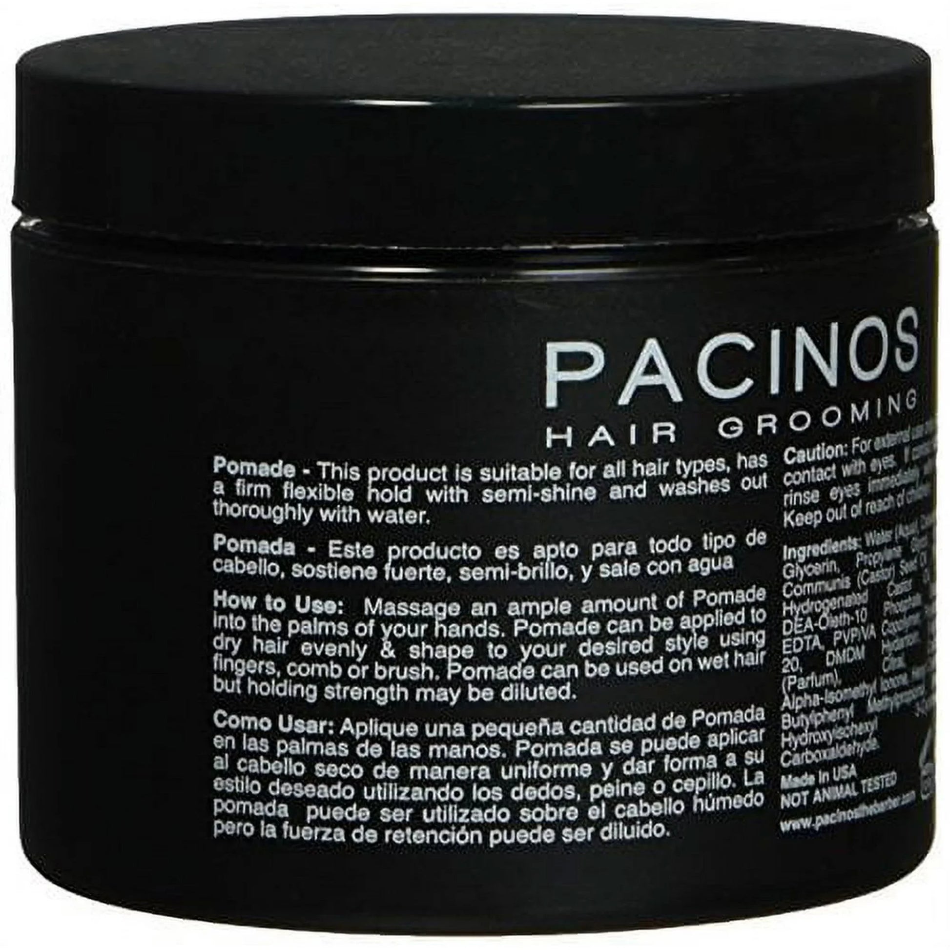 Pacinos Pomade - Lightweight Hair Pomade with Moisture Lock and Natural Oils for Sculpted Styles and Glossy Finish on Wavy, Straight or Coarse Hair - Polished Slick Hydrated Haircare