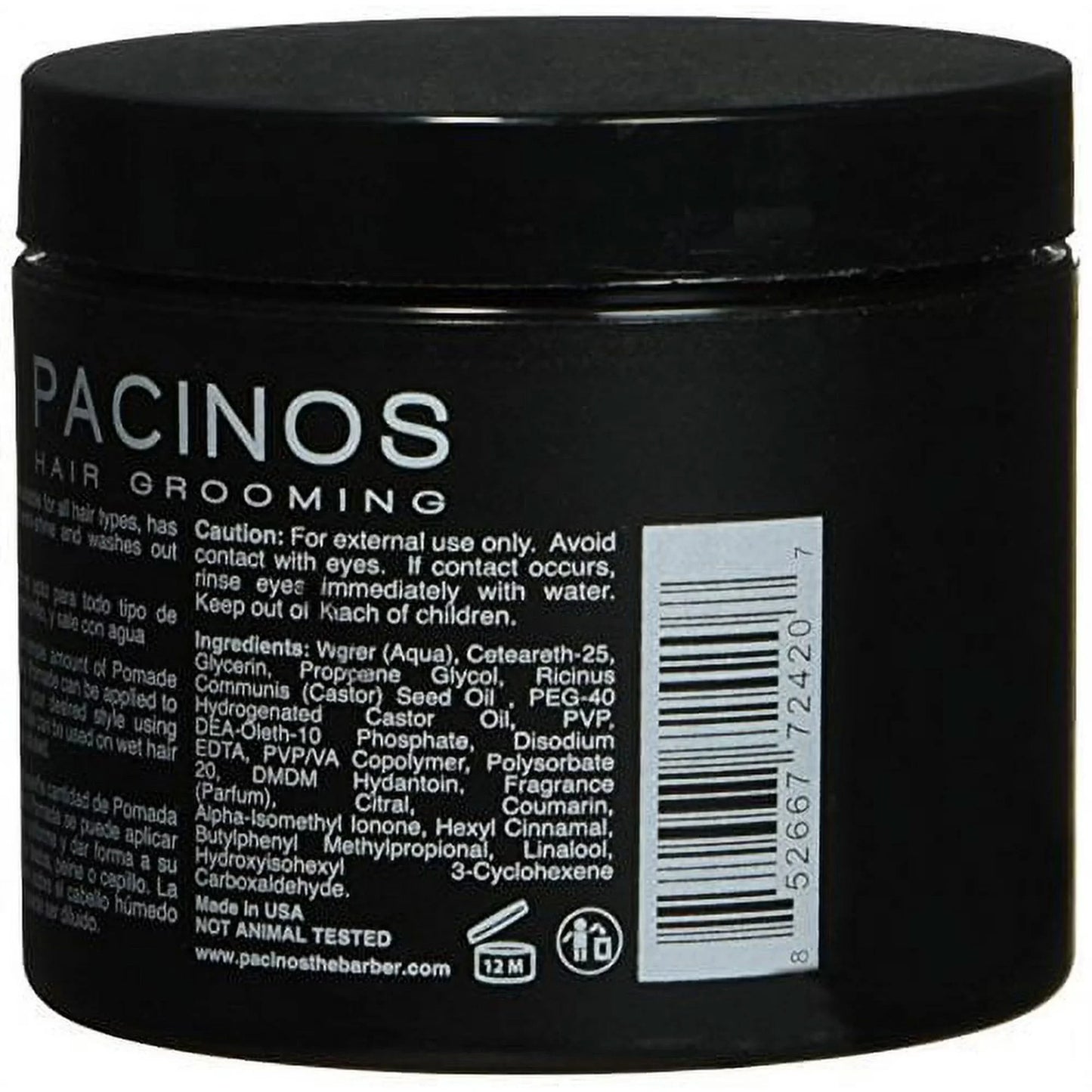 Pacinos Pomade - Lightweight Hair Pomade with Moisture Lock and Natural Oils for Sculpted Styles and Glossy Finish on Wavy, Straight or Coarse Hair - Polished Slick Hydrated Haircare